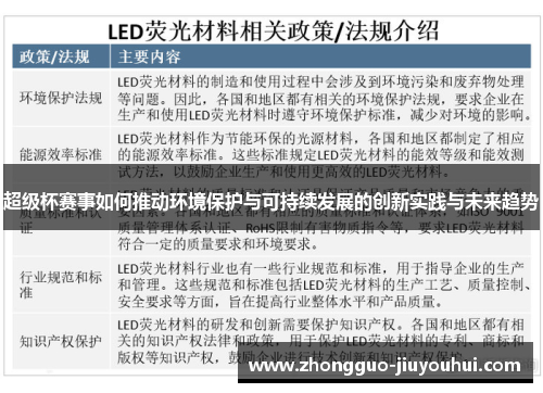 超级杯赛事如何推动环境保护与可持续发展的创新实践与未来趋势